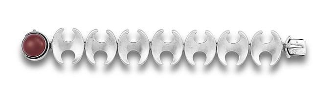 Georg Jensen (1866-1935) and Henning Koppel (1918-1981); Georg Jensen sterling silver bracelet, 'No 130B' designed by Henning Koppel, Denmark, 1960s
