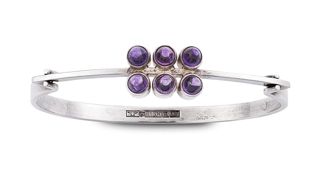 Elis Kauppi (1921-2004); Kupittaan Kulta sterling silver bangle, designed by Elis Kauppi, Finland, 1970s