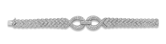 Diamond and 18ct white gold bracelet