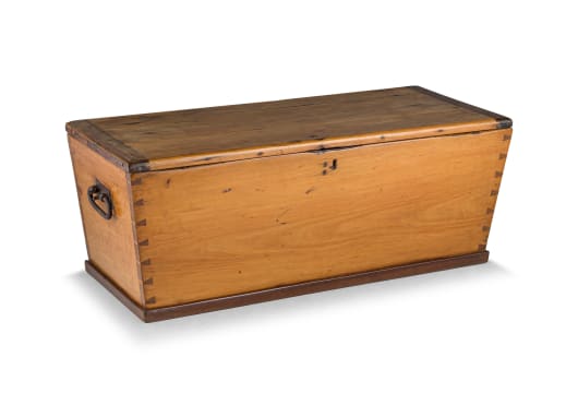 A Cape yellowwood and stinkwood kist, 19th century