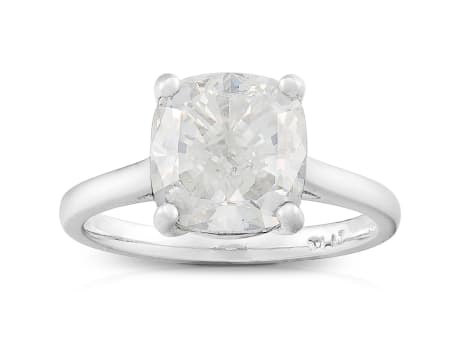 Diamond and platinum ring