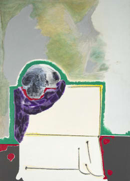 Robert Hodgins; A John Webster Painting: A Grinning Skull Wrapped in a Shroud