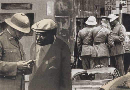 Sam Nhlengethwa; Whites Only Area from the Glimpses of the 50s and 60s series