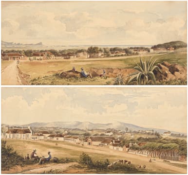 South African School 19th Century; View of Wynberg, taken from the Common and View of Wynberg, taken from the Church