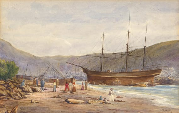 South African School 19th Century; Woodstock Beach in 1865