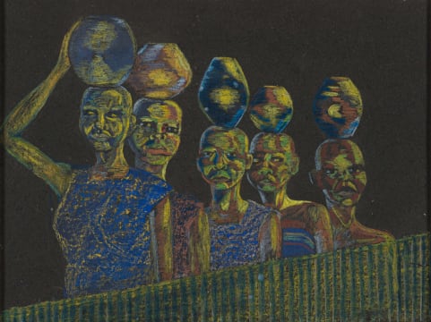 Selby Mvusi; Woman with Clay Pots