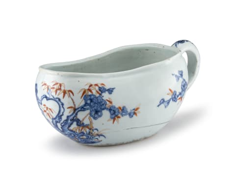 A Chinese blue and white bourdalou, Qing Dynasty, 18th century