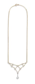 Diamond and yellow gold necklet
