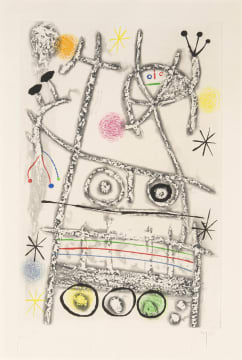 Joan Miró; Les Forestiers (gris)