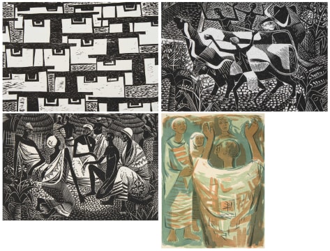 Eleanor Esmonde-White; Abstract Houses; Hearding Cattle; Group of Women; Preacher, four