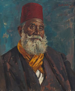 Alfred Neville Lewis; Man with Beard and Fez