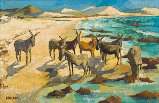 Marjorie Wallace; Donkeys on Beach
