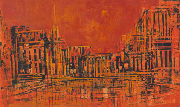 Arthur Edward Cantrell; Red Cityscape