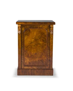 A Victorian walnut side cabinet