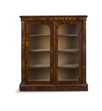 A Victorian walnut bookcase
