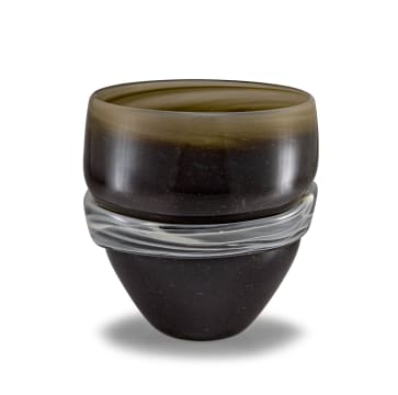 David Reade; Brown and Cream Vase