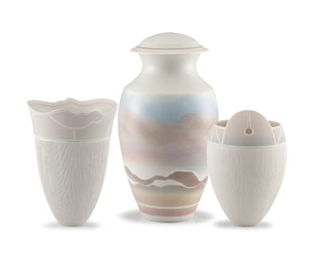 Barry Dibb; Two Vases and a Covered Jar, three