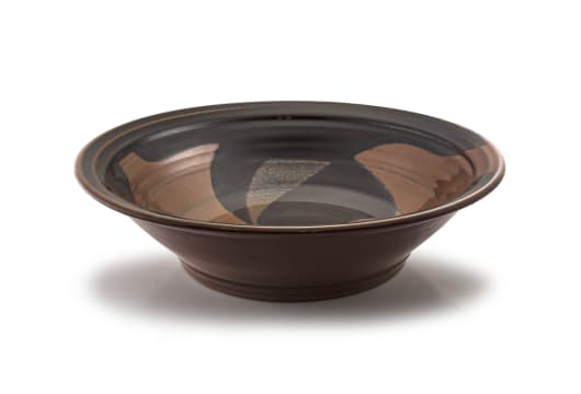 South African School 20th Century; Stoneware Brown-glazed Dish