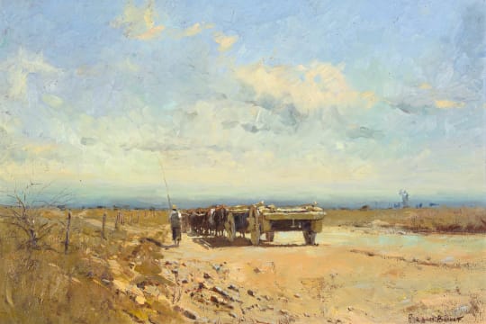 Adriaan Boshoff; Oxwagon in Landscape