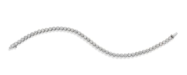Italian diamond and gold line bracelet