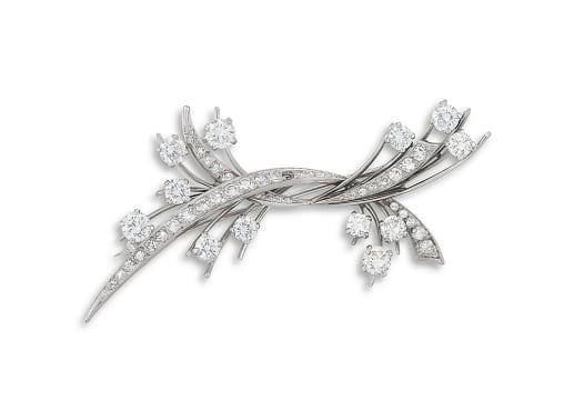 Diamond brooch