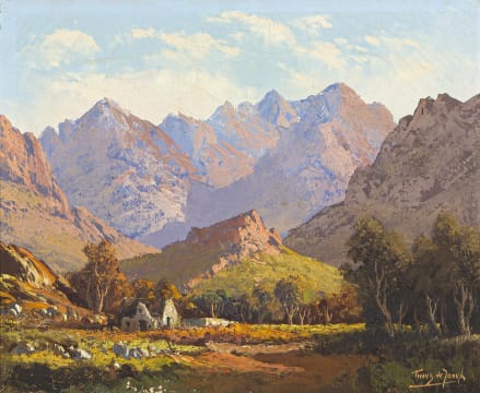 Tinus de Jongh; Cottage Landscape