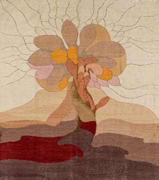 Judith Mason; Tree Form in Cream and Pink