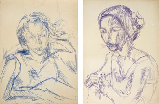 Albert Adams; Study of a Woman, two