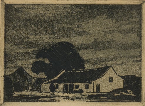 Jacob Hendrik Pierneef; House With Trees, Derdepoort