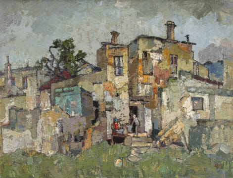 Gregoire Boonzaier; Geel Agterbuurt, Bo-Kaap (Yellow Neighbourhood, Bo-Kaap)
