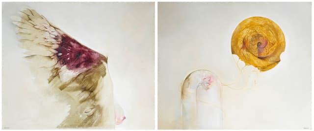 Judith Mason; Expulsion from Eden, diptych