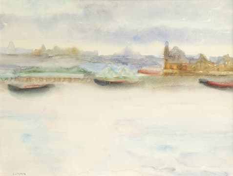 Maud Sumner; Thames Misty Golds and Barges