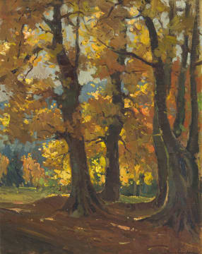 Piet van Heerden; Eike in die Herfs (Oaks in Autumn)
