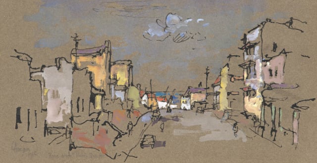 Gregoire Boonzaier; Rose Straat, Maleierbuurt, Kaapstad (Rose-Street, Malay Quarter, Cape Town)