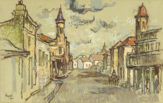 Gregoire Boonzaier; Straat, Ou Kaapstad (Street, Old Cape Town)
