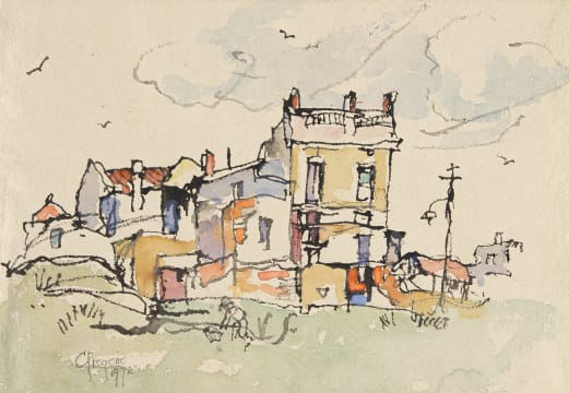 Gregoire Boonzaier; Sloping van die Deelhuis, Distrik Ses (The Demolition of The Tenement, District Six)