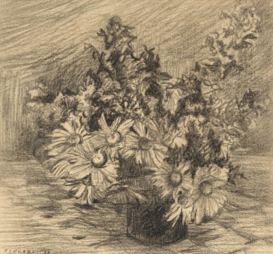 Florence Zerffi; Flowers in a Vase