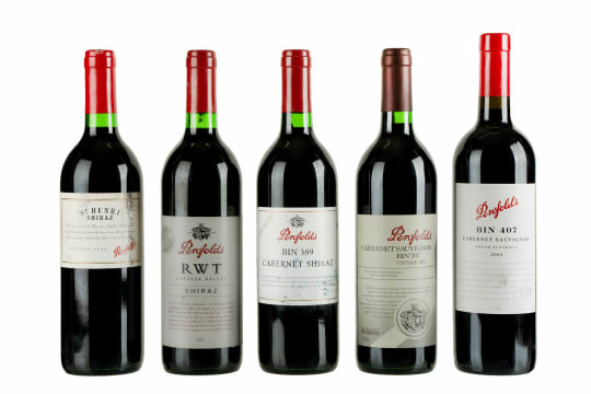 Penfolds; Shiraz & Cabernet Sauvignon Collection; 1998 & 2003; 5 (1 x 5); 750ml