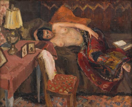 Maud Sumner; Nude under Rug