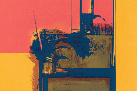 Wim Blom; Abstract with Red and Yellow