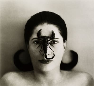 Marina Abramovic; Portrait with Scorpion Open Eyes