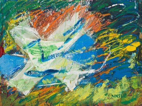 Bill Ainslie; Abstract in Blue and Green