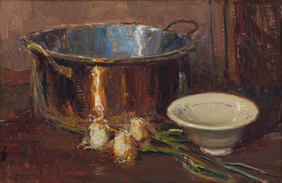 Adriaan Boshoff; Copper Pot, Onions and Bowl