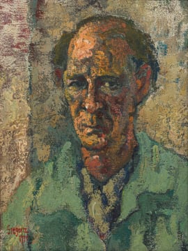 Gregoire Boonzaier; Artist with Green Smock