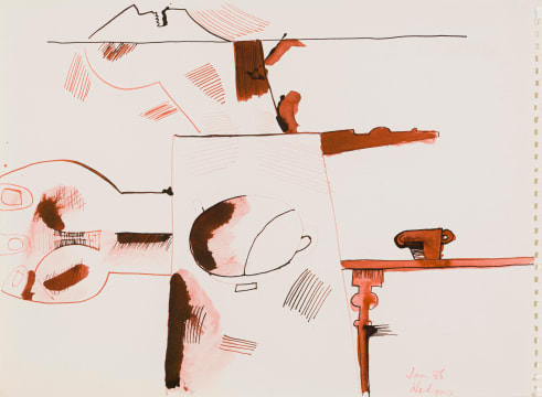 Robert Hodgins; Untitled (Still Life and Figures)