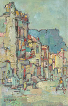 Gregoire Boonzaier; Table Mountain from Cape Town Street