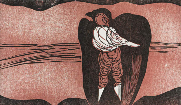 Cecil Skotnes; He Inspects the Aviary, from The White Monday Disaster Portfolio