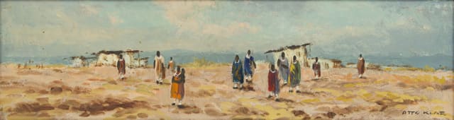 Otto Klar; Landscape with Figures