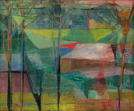 Maud Sumner; Abstract Landscape with Trees