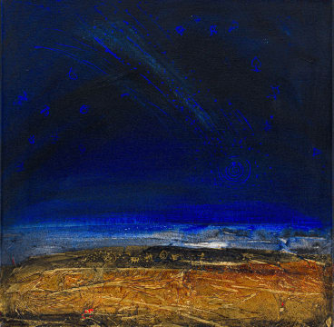 Lynette ten Krooden; Night Sky in Gold and Blue